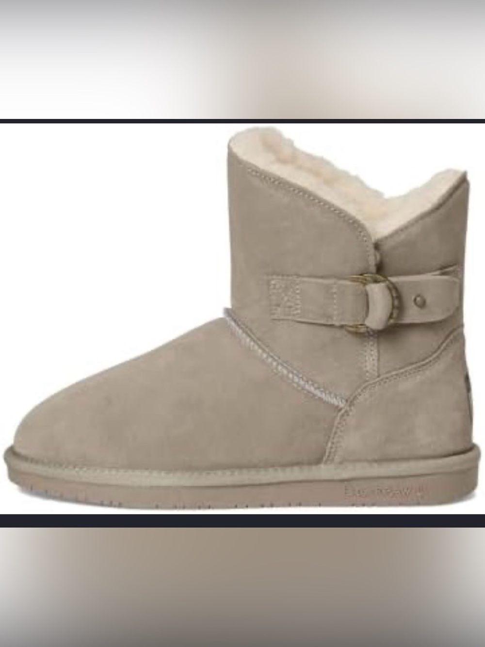 BearPaw Women's Short Shearling Boot - Taupe